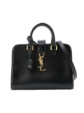 Saint Laurent Baby Cabas 2-Way Bag Leather Black